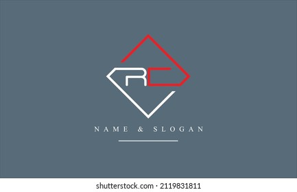 RC, CR, R, C abstract letters logo monogram