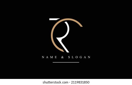 RC, CR, R, C abstract letters logo monogram