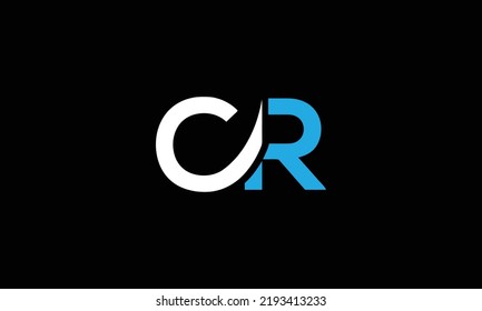  Logo für abstrakte Buchstaben RC, CR, R, C 