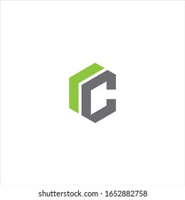 RC oder CR Einzigartiges Logo-Design mit Blau und Grau.