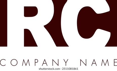 RC creative modern abstract letter logo vector design. It will be suitable for your company and brand identity.