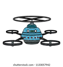 RC drone isolated scribble