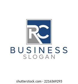 RC elegante Logo-Vorlage in goldener Farbe, Vektordatei .eps10, Text und Farbe ist leicht zu bearbeiten