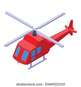Rc helicopter icon isometric vector. Remote control. Digital model