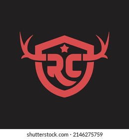 RC Hunter-Logo, einfach und modern, EPS10-Vektorgrafik