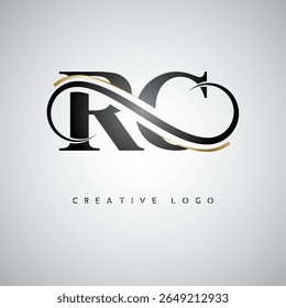 RC Infinity Monogram Logo – Elegant Modern Letter mark Design with Luxury Loop and Stylish Branding Symbol
