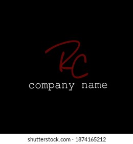 RC initial beauty monogram and elegant logo design