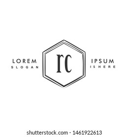 RC Initial beauty monogram logo vector