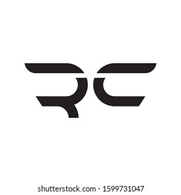 RC initial letter logo template vector icon design