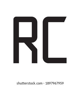 rc initial letter vector logo