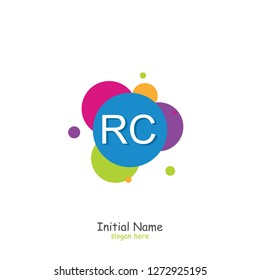 RC Initial logo template vector
