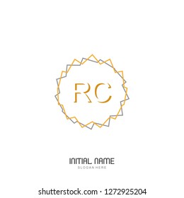 RC Initial logo template vector