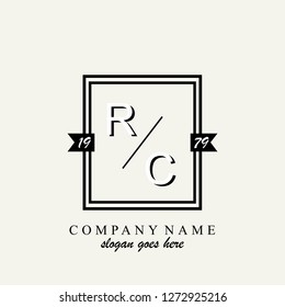 RC Initial logo template vector