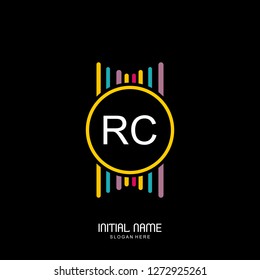 RC Initial logo template vector