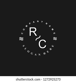 RC Initial logo template vector