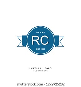 RC Initial logo template vector