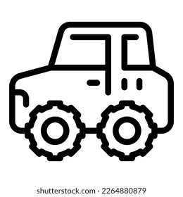 Rc kid car icon outline vector. Radio control. Digital child