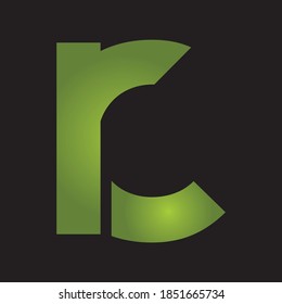 Logo de la carta RC Diseño Icono creativo Logotipo vector de letras modernas
