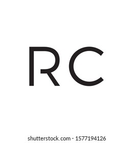 RC letter logo template vector icon design