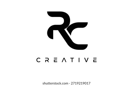 RC Letter Monogram Logo for Modern Creative Brand Identity