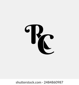 RC letter monogram typography logo