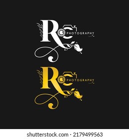 RC Letter Photography Luxury Vector Logo Design.