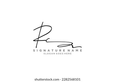 RC Letter Signature Logo Template elegant design logo Sign Symbol template vector icon