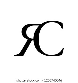rc letter vector logo