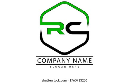 RC Letters based Logo Design template vector