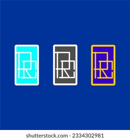 RC logo design concept corporate marketing industry letter brand icon vector template colorful