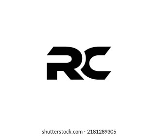 RC logo design vector template