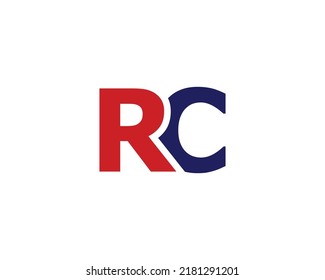 RC logo design vector template