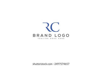 RC logo design vector template design for brand