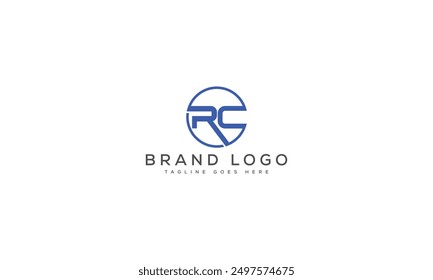 RC logo design vector template design for brand