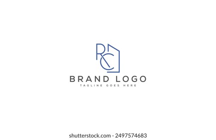 RC logo design vector template design for brand