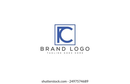 RC logo design vector template design for brand