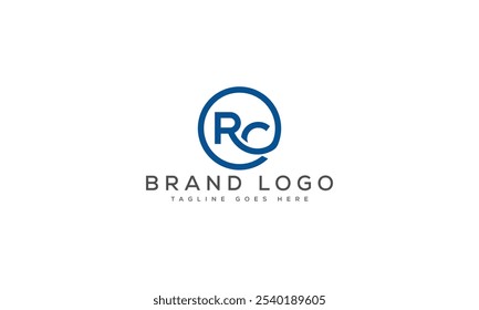 RC logo design vector template design for brand