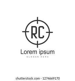 RC Logo template design. Initial letter logo template design