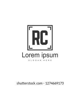 RC Logo template design. Initial letter logo template design