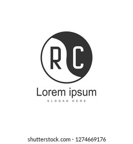 RC Logo template design. Initial letter logo template design