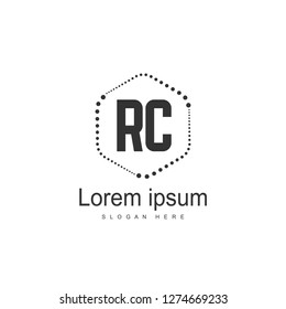 RC Logo template design. Initial letter logo template design