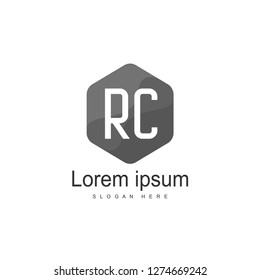 RC Logo template design. Initial letter logo template design
