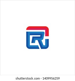 RC Modern Letter Logo Design with Creative