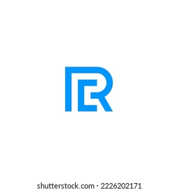 RC monogram logo with blue color.