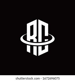 RC monogram logo in a hexagon style and surrounded by a ring
