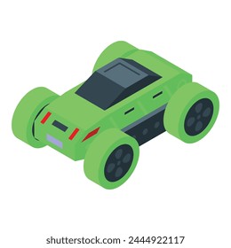 Icono de monstruo Rc Vector isométrico. Control remoto. Medios digitales