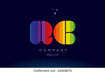 rc r c alphabet letter colorful creative colors text dots creative company logo vector icon design template