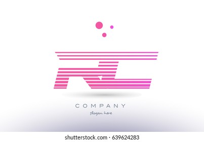 rc r c alphabet letter logo pink purple stripes lines creative text dots company vector icon design template