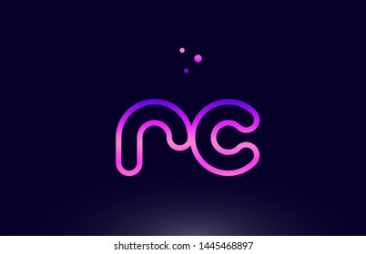rc r c pink blue alphabet letter combination logo design suitable for a company or business