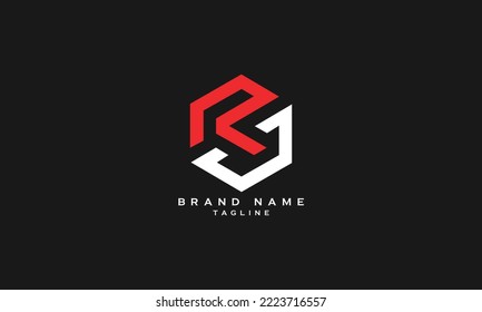 Logo-Design für Roamingbriefe, RC, RJ, RD, DR, CR, JR, Abstrakte Anfangsbuchstaben